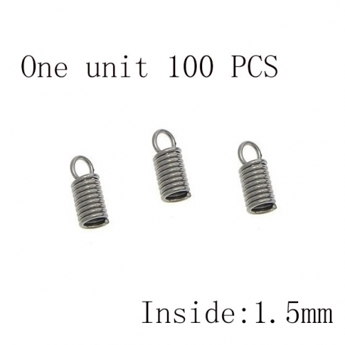 Wholesale DIY Jewelry Stainless Steel 316L Crimps and Cord Ends Fittings NO.#SJ137A0030