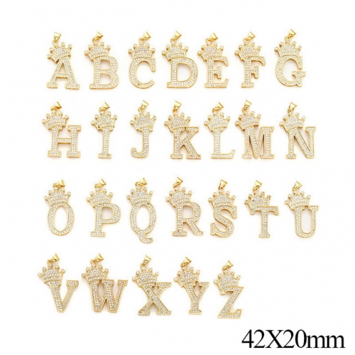 BC Wholesale Letters Pendant Stainless Steel 316L Jewelry Pendant NO.#SJ37PA0035