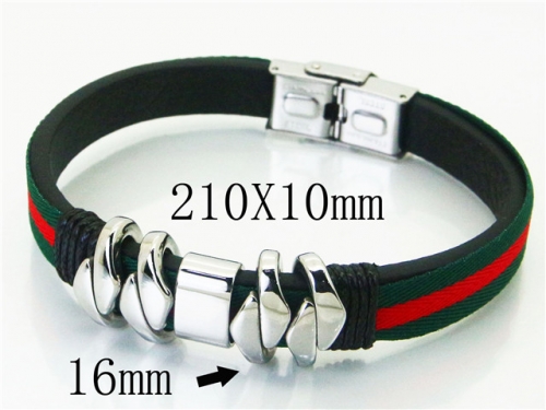 BC Jewelry Wholesale Leather Bracelet Stainless Steel Bracelet Jewelry NO.#BC23B0206HMQ
