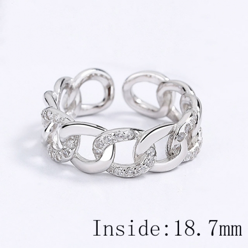 BC Wholesale 925 Sterling Silver Rings Popular Open Rings Wholesale Jewelry NO.#925SJ8R1B104