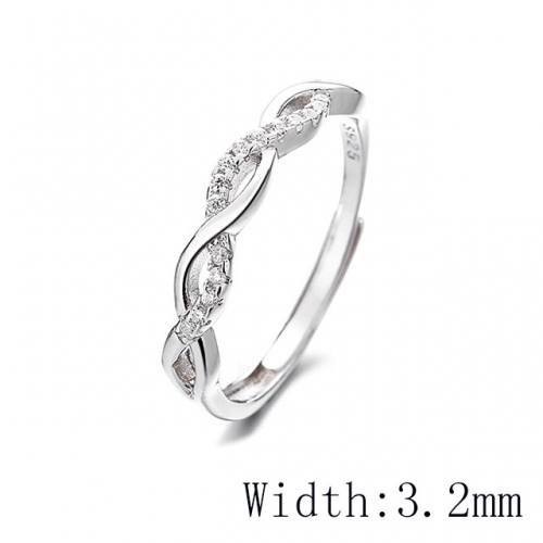 BC Wholesale 925 Sterling Silver Rings Popular Open Rings Wholesale Jewelry NO.#925SJ8RB0414