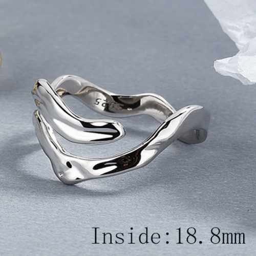 BC Wholesale 925 Sterling Silver Rings Popular Open Rings Wholesale Jewelry NO.#925SJ8R1B1010