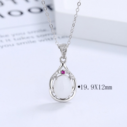 BC Wholesale 925 Silver Necklace Fashion Silver Pendant and Chain Necklace NO.#925SJ8N1E5304