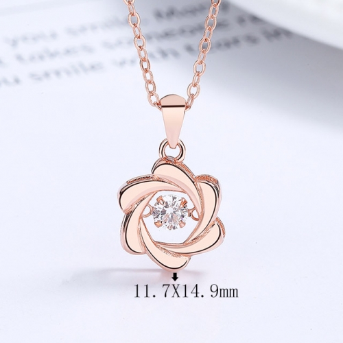 BC Wholesale 925 Silver Necklace Fashion Silver Pendant and Chain Necklace NO.#925SJ8N1E5503