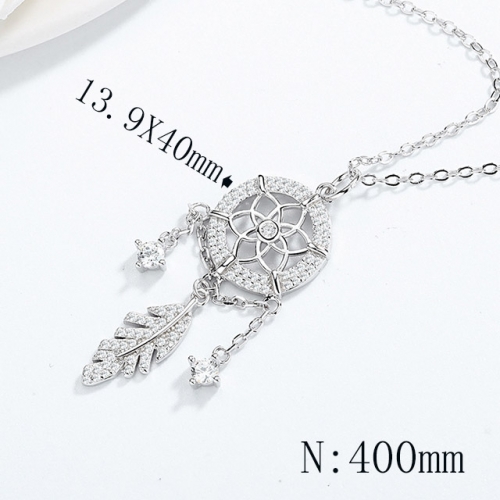 BC Wholesale 925 Silver Necklace Fashion Silver Pendant and Chain Necklace NO.#925SJ8N1E337