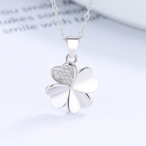 BC Wholesale 925 Silver Necklace Fashion Silver Pendant and Chain Necklace NO.#925SJ8N2E524