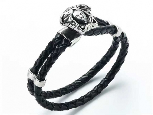 BC Jewelry Wholesale Leather Bracelet Stainless Steel And Leather Bracelet Jewelry NO.#SJ54B0129