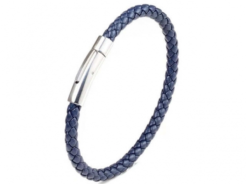 BC Jewelry Wholesale Leather Bracelet Stainless Steel And Leather Bracelet Jewelry NO.#SJ54B0163