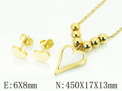 BC Wholesale Jewelry Sets 316L Stainless Steel Jewelry Earrings Necklace Sets NO.#BC71S0061NLZ
