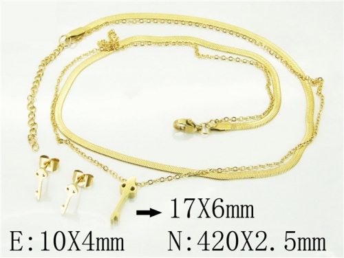 BC Wholesale Jewelry Sets 316L Stainless Steel Jewelry Earrings Necklace Sets NO.#BC92S0103HKW