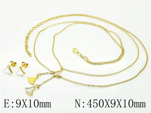 BC Wholesale Jewelry Sets 316L Stainless Steel Jewelry Earrings Necklace Sets NO.#BC71S0095OL