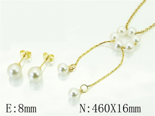 BC Wholesale Jewelry Sets 316L Stainless Steel Jewelry Earrings Necklace Sets NO.#BC71S0025MLV