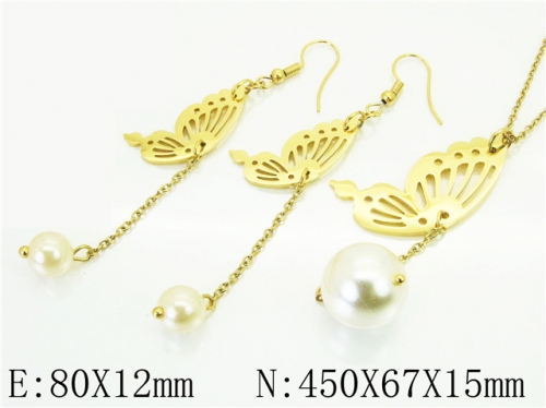 BC Wholesale Jewelry Sets 316L Stainless Steel Jewelry Earrings Necklace Sets NO.#BC64S1316HID