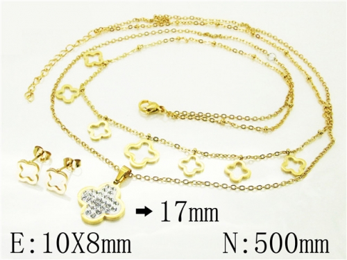 BC Wholesale Jewelry Sets 316L Stainless Steel Jewelry Earrings Necklace Sets NO.#BC89S0520OLX