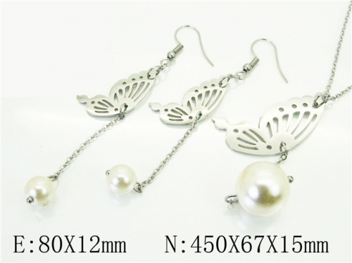 BC Wholesale Jewelry Sets 316L Stainless Steel Jewelry Earrings Necklace Sets NO.#BC64S1315HDD