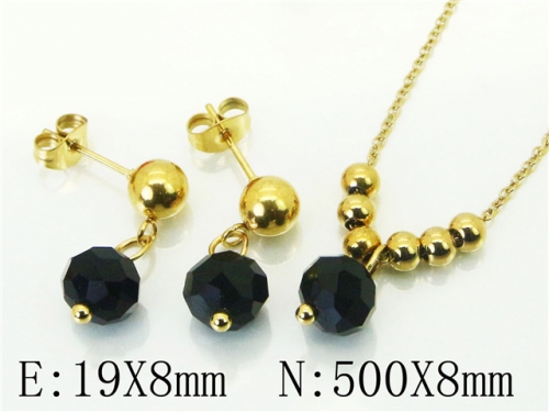BC Wholesale Jewelry Sets 316L Stainless Steel Jewelry Earrings Necklace Sets NO.#BC91S1542MF