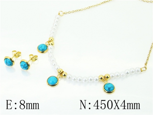 BC Wholesale Jewelry Sets 316L Stainless Steel Jewelry Earrings Necklace Sets NO.#BC71S0039OLQ