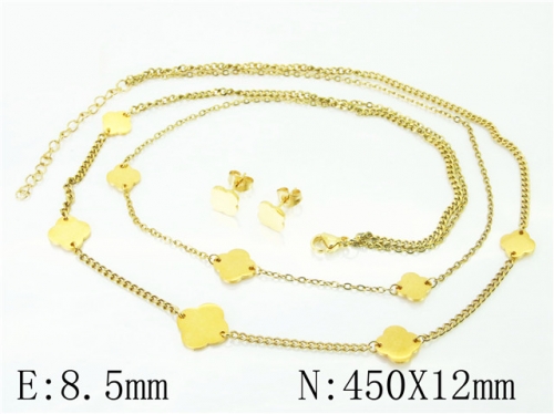 BC Wholesale Jewelry Sets 316L Stainless Steel Jewelry Earrings Necklace Sets NO.#BC71S0021HHD