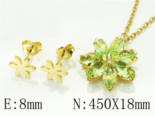 BC Wholesale Jewelry Sets 316L Stainless Steel Jewelry Earrings Necklace Sets NO.#BC71S0003NLW