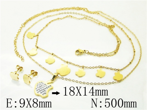 BC Wholesale Jewelry Sets 316L Stainless Steel Jewelry Earrings Necklace Sets NO.#BC89S0517OLB