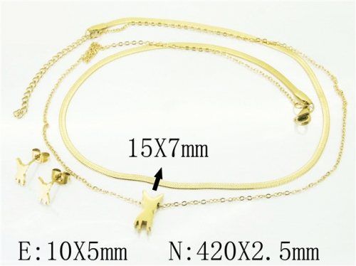 BC Wholesale Jewelry Sets 316L Stainless Steel Jewelry Earrings Necklace Sets NO.#BC92S0101HKX