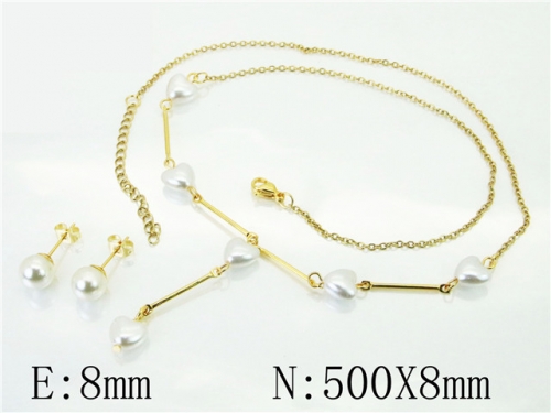 BC Wholesale Jewelry Sets 316L Stainless Steel Jewelry Earrings Necklace Sets NO.#BC71S0044NLE