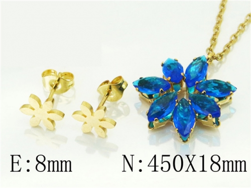 BC Wholesale Jewelry Sets 316L Stainless Steel Jewelry Earrings Necklace Sets NO.#BC71S0004NLA