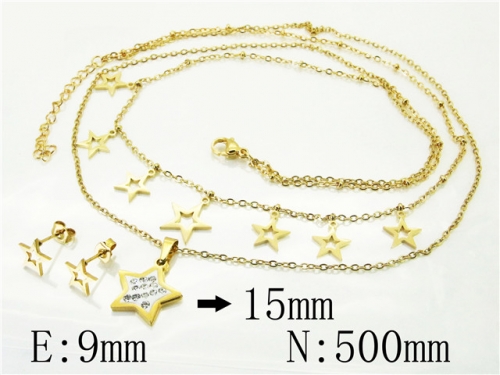 BC Wholesale Jewelry Sets 316L Stainless Steel Jewelry Earrings Necklace Sets NO.#BC89S0521OLZ