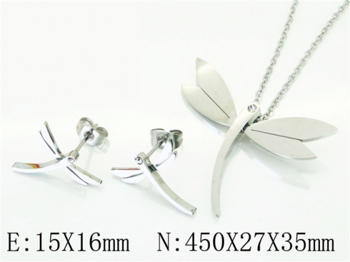 BC Wholesale Jewelry Sets 316L Stainless Steel Jewelry Earrings Necklace Sets NO.#BC64S1314PZ