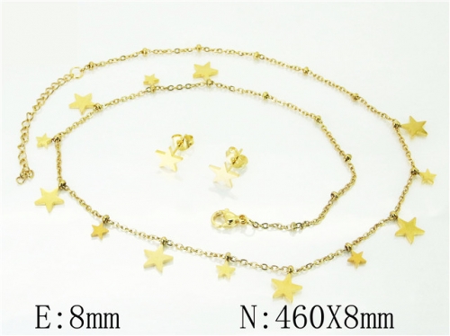 BC Wholesale Jewelry Sets 316L Stainless Steel Jewelry Earrings Necklace Sets NO.#BC71S0098NL