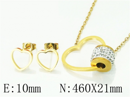 BC Wholesale Jewelry Sets 316L Stainless Steel Jewelry Earrings Necklace Sets NO.#BC71S0070ML