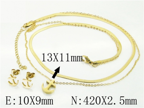 BC Wholesale Jewelry Sets 316L Stainless Steel Jewelry Earrings Necklace Sets NO.#BC92S0105HKX