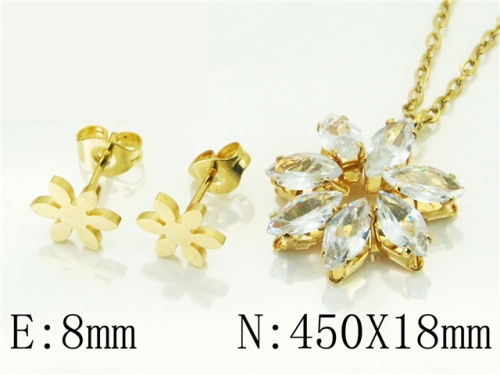 BC Wholesale Jewelry Sets 316L Stainless Steel Jewelry Earrings Necklace Sets NO.#BC71S0002NLQ