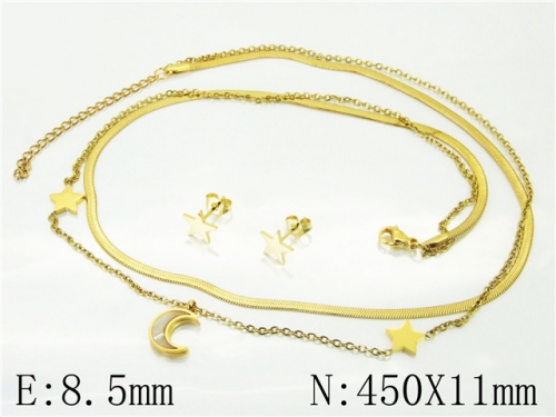 BC Wholesale Jewelry Sets 316L Stainless Steel Jewelry Earrings Necklace Sets NO.#BC71S0017HHA