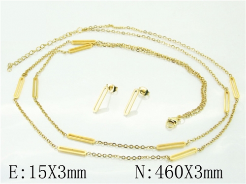 BC Wholesale Jewelry Sets 316L Stainless Steel Jewelry Earrings Necklace Sets NO.#BC71S0019HHQ