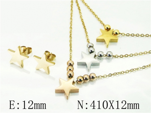 BC Wholesale Jewelry Sets 316L Stainless Steel Jewelry Earrings Necklace Sets NO.#BC71S0081HHE