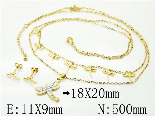 BC Wholesale Jewelry Sets 316L Stainless Steel Jewelry Earrings Necklace Sets NO.#BC89S0531OL
