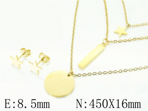 BC Wholesale Jewelry Sets 316L Stainless Steel Jewelry Earrings Necklace Sets NO.#BC71S0073HGG