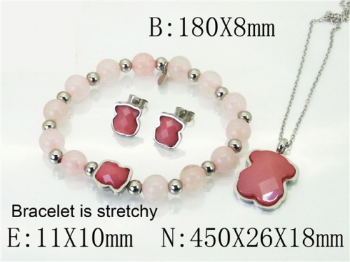 BC Wholesale Jewelry Sets 316L Stainless Steel Jewelry Earrings Pendants Sets NO.#BC21S0395JHE