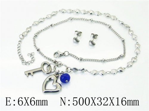 BC Wholesale Jewelry Sets 316L Stainless Steel Jewelry Earrings Pendants Sets NO.#BC21S0385HNS