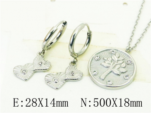 BC Wholesale Jewelry Sets 316L Stainless Steel Jewelry Earrings Pendants Sets NO.#BC06S1118HID