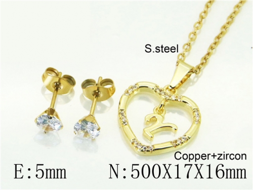 BC Wholesale Jewelry Sets 316L Stainless Steel Jewelry Earrings Pendants Sets NO.#BC54S0636NLT