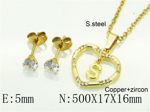 BC Wholesale Jewelry Sets 316L Stainless Steel Jewelry Earrings Pendants Sets NO.#BC54S0630NLS
