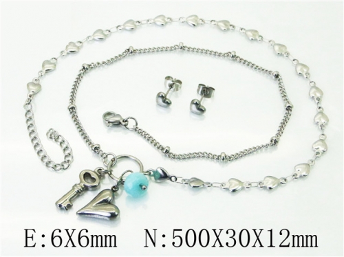 BC Wholesale Jewelry Sets 316L Stainless Steel Jewelry Earrings Pendants Sets NO.#BC21S0387HNE