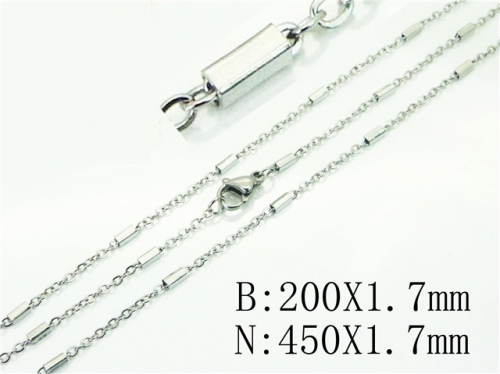 BC Wholesale Jewelry Sets Stainless Steel 316L Necklace & Bracelet Set NO.#BC70S0521JL