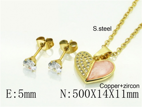 BC Wholesale Jewelry Sets 316L Stainless Steel Jewelry Earrings Pendants Sets NO.#BC54S0607OQ