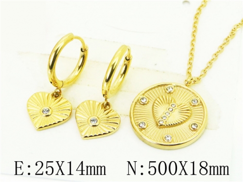 BC Wholesale Jewelry Sets 316L Stainless Steel Jewelry Earrings Pendants Sets NO.#BC06S1115HLS