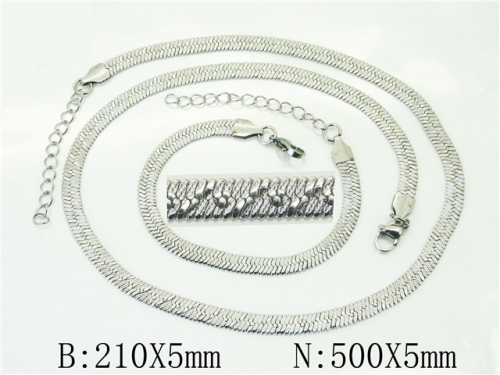 BC Wholesale Jewelry Sets Stainless Steel 316L Necklace & Bracelet Set NO.#BC40S0531OL