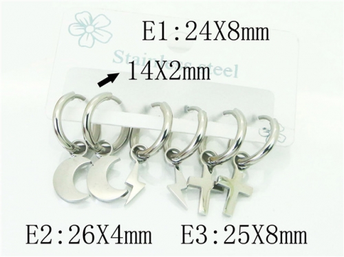 BC Wholesale Earrings Jewelry Stainless Steel Earrings Studs NO.#BC54E0165HSS