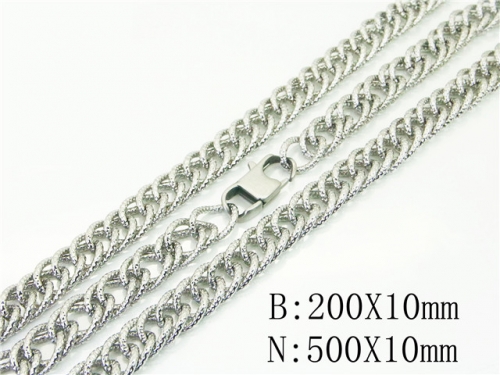 BC Wholesale Jewelry Sets Stainless Steel 316L Necklace & Bracelet Set NO.#BC12S1294INE